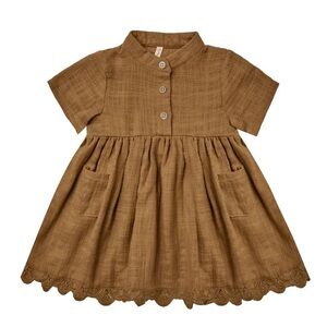 Rylee + Cru Esme dress, chartreuse, 2-3 yr old